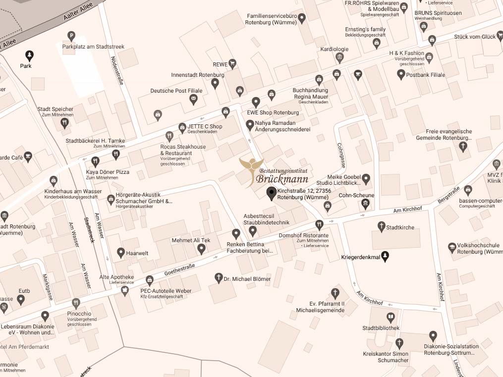 Anfahrt Br&uuml;ckmann Kirchstra&szlig;e